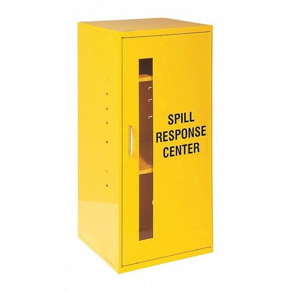 Spilltech Spill Cabinet, 9 gal Volume Absorbed per Kit, Cabinet, Yellow, 0 - A-WCAB