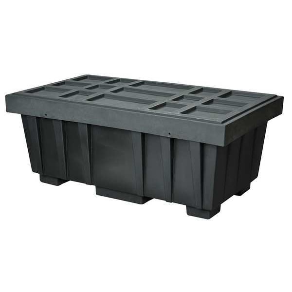 Eagle Mfg 110 Gallon Sump Capacity, Spill Kit Box with Lid, No Drain, Black - 1624KB - 1624KB