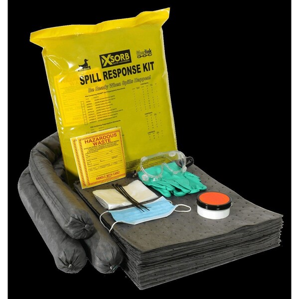 Spill Hero Spill Kit, 9 gal Volume Absorbed per Kit, 6 7/8 gal Capacity, Bag - RPKBU30-2