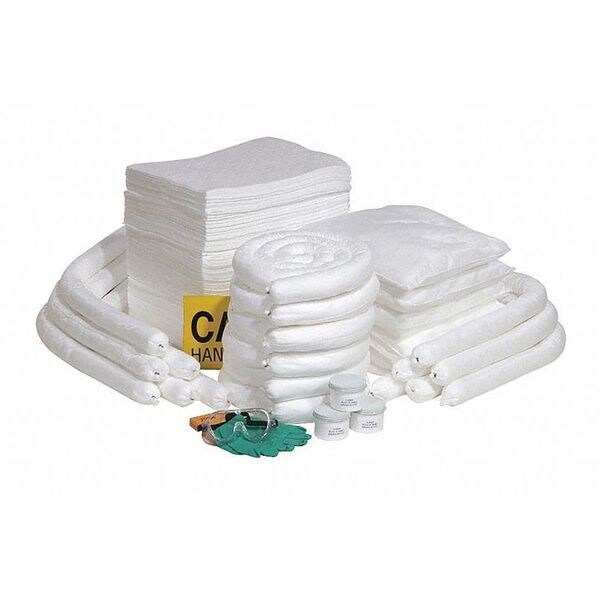 Spilltech Spill Kit Refill, 80 gal Volume Absorbed per Kit, 95 gal Capacity, Box, Yellow, 196 - RSPKO-95