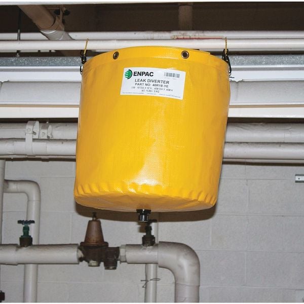 Enpac Drip Dam, Leak Diverter, Round, 18" Lx18" W - 46R18-YE