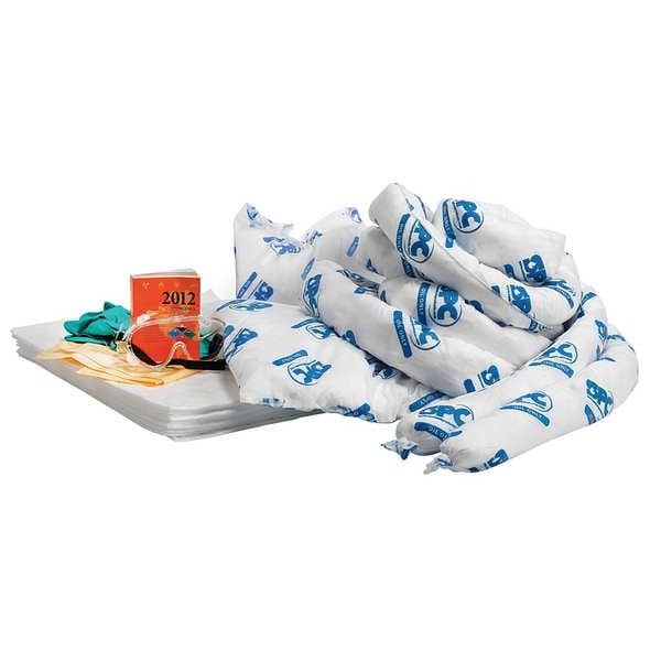 Brady Spill Kit Refill, 17 gal Volume Absorbed per Kit, 20 gal Capacity, Drum, White - SKO20-R