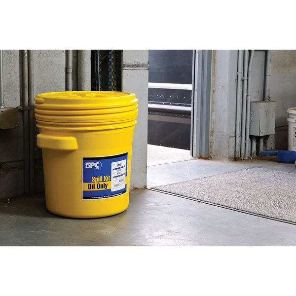 Brady Spill Kit Refill, 17 gal Volume Absorbed per Kit, 20 gal Capacity, Drum, White - SKO20-R