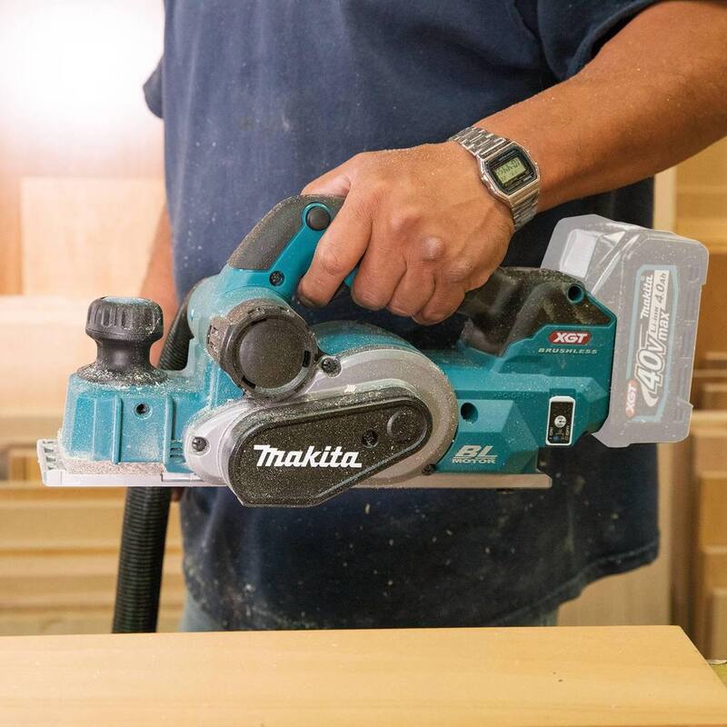 Cepillo inalámbrico sin escobillas Makita XGT de 40 voltios de 3-1/4 pulgadas (Herramienta solamente) - GPK01Z