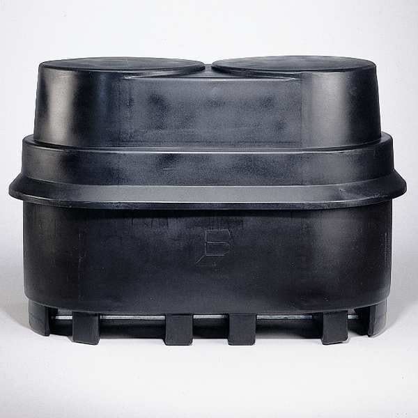 Zoro Select Two Drum Spill Container, Black - SP-255 BLACK