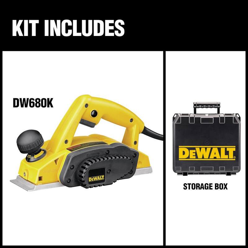DEWALT Juego de cepillo eléctrico de 7 amperios con cable de 3-1/4 pulgadas - DW680K