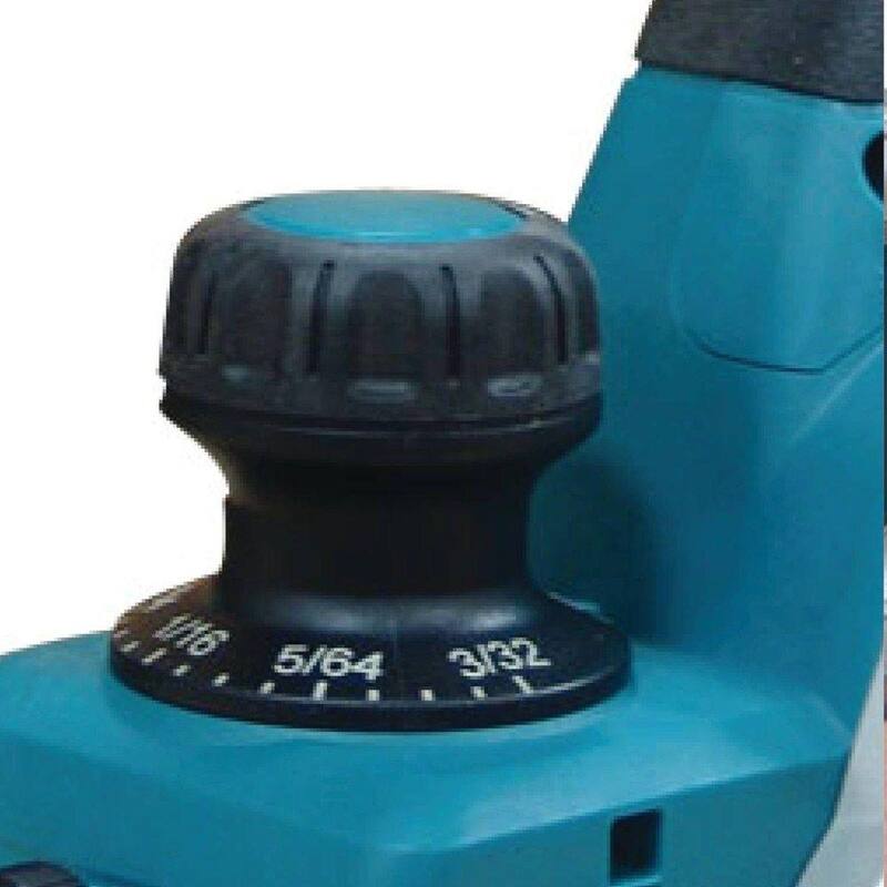 Juego de cepillo eléctrico con cable de 6.5 amperes de 3.25 pulgadas de Makita, juego de cuchillas y estuche resistente con cuchillas de acero de alta velocidad de 3.25 pulgadas - KP0800K-D-46230