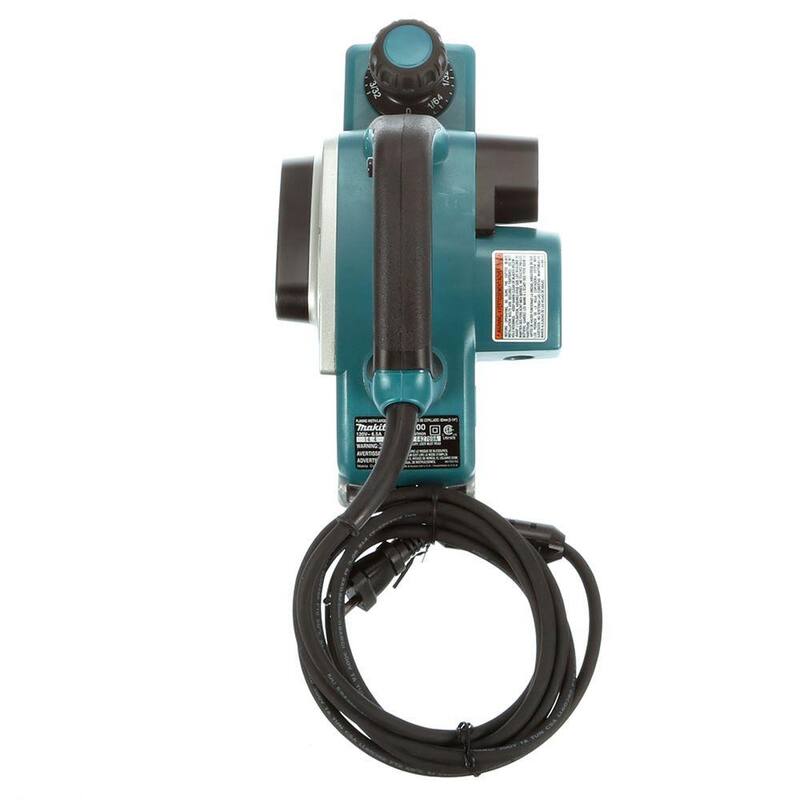 Juego de cepillo eléctrico con cable de 6.5 amperes de 3.25 pulgadas de Makita, juego de cuchillas y estuche resistente con cuchillas de acero de alta velocidad de 3.25 pulgadas - KP0800K-D-46230