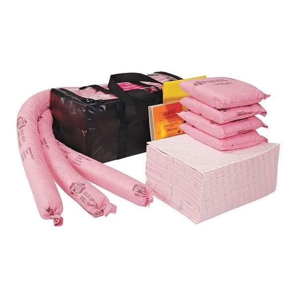 Pig Spill Kit, 8 gal Volume Absorbed per Kit, Not Applicable Capacity, Bag, Black, 54 - KIT389