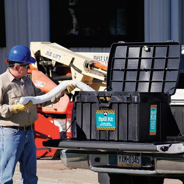Pig Spill Kit, 44 gal Volume Absorbed per Kit, Not Applicable Capacity, Chest, Black, 124 - KIT434