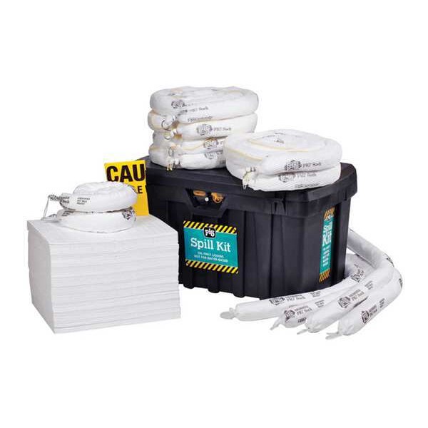 Pig Spill Kit, 44 gal Volume Absorbed per Kit, Not Applicable Capacity, Chest, Black, 124 - KIT434