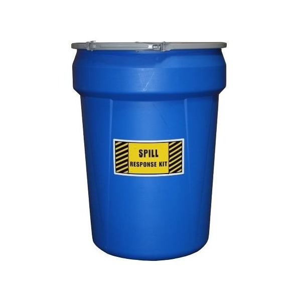 Absorbents Midwest Universal Spill Kit in 30 Gallon Blue Drum with Lever Lock Lid Refill - 18040-RF
