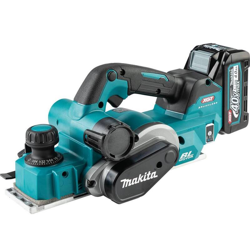 Kit de cepillo inalámbrico sin escobillas Makita 40-Volt XGT de 3-1/4 pulgadas, capaz de AWS (4.0Ah) - GPK01M1