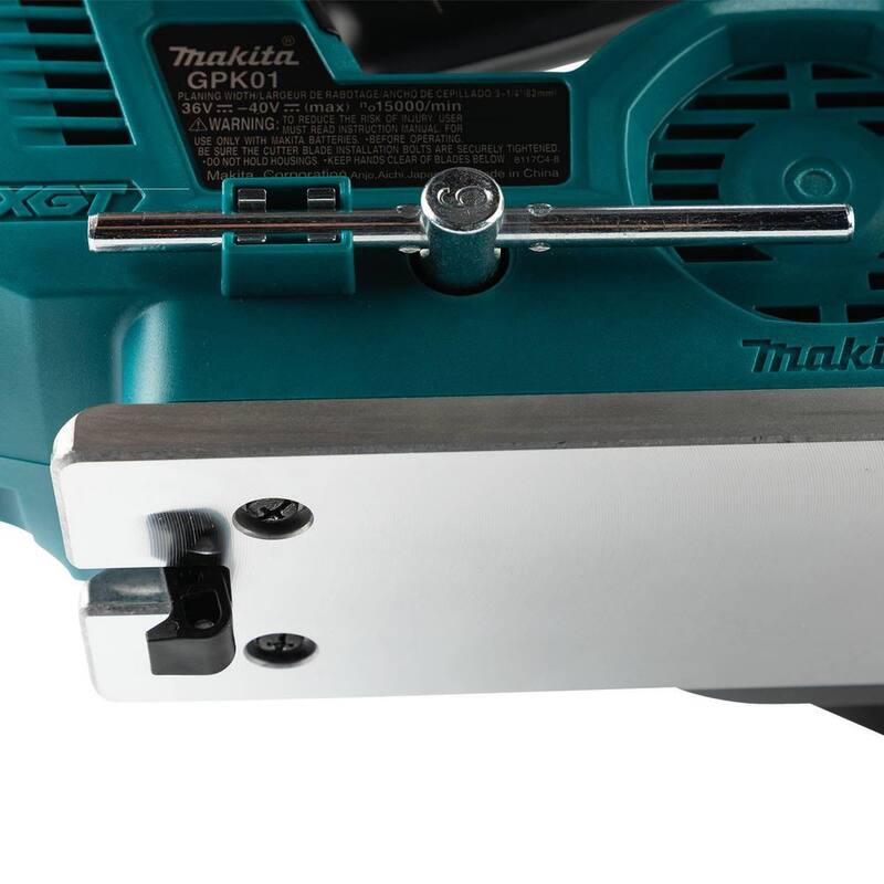 Kit de cepillo inalámbrico sin escobillas Makita 40-Volt XGT de 3-1/4 pulgadas, capaz de AWS (4.0Ah) - GPK01M1