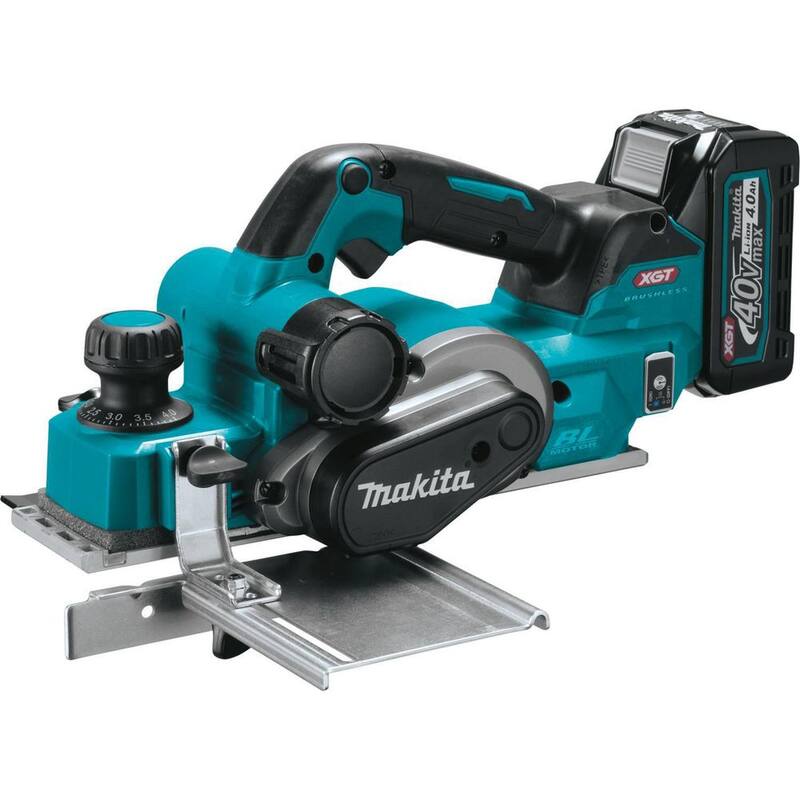 Kit de cepillo inalámbrico sin escobillas Makita 40-Volt XGT de 3-1/4 pulgadas, capaz de AWS (4.0Ah) - GPK01M1