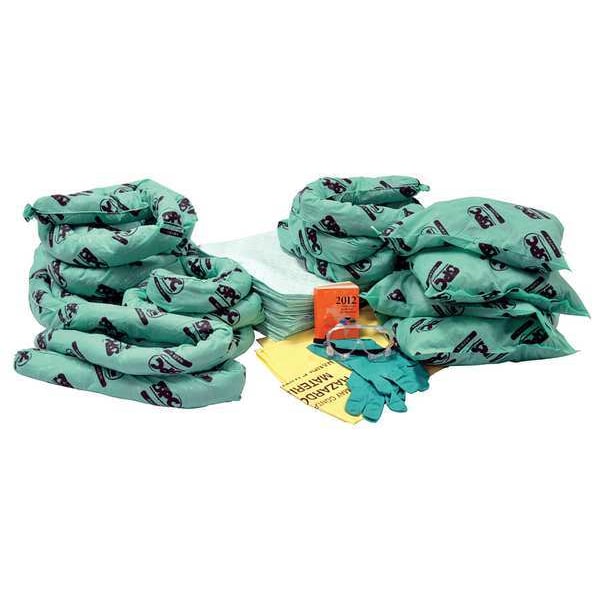 Brady Spill Kit Refill, 36 gal Volume Absorbed per Kit, 30 gal Capacity, Refill, Green - SKH30-R