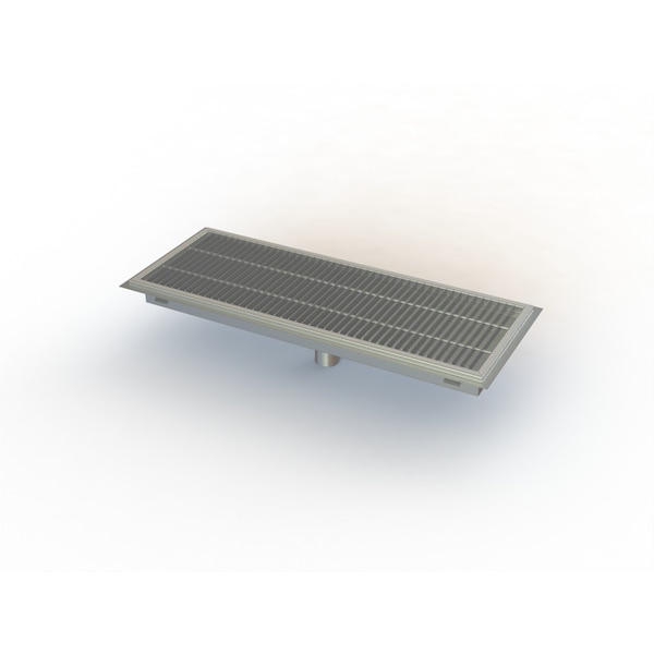Aero Manufacturing Floor Trough W/ Steel Subway Style Grate, 18"W, 36"L - FT-1836