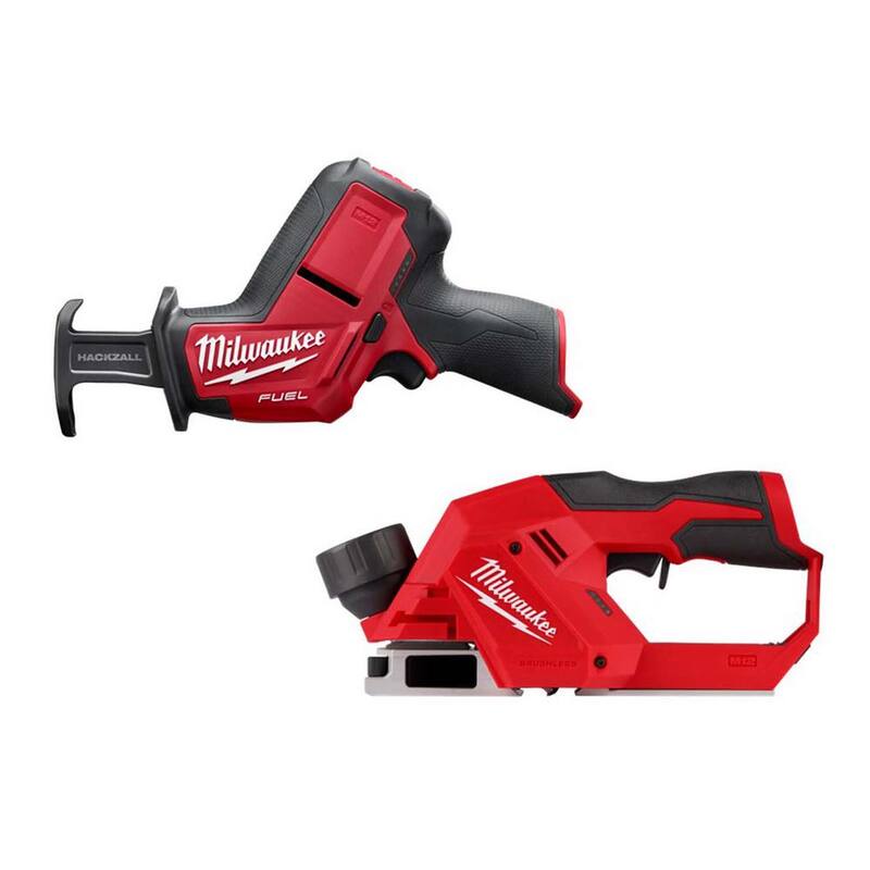 Milwaukee M12 12V Lithium-Ion Cepillo inalámbrico sin escobillas de 2 pulgadas con sierra recíproca HACKZALL M12 - 2524-20-2520-20