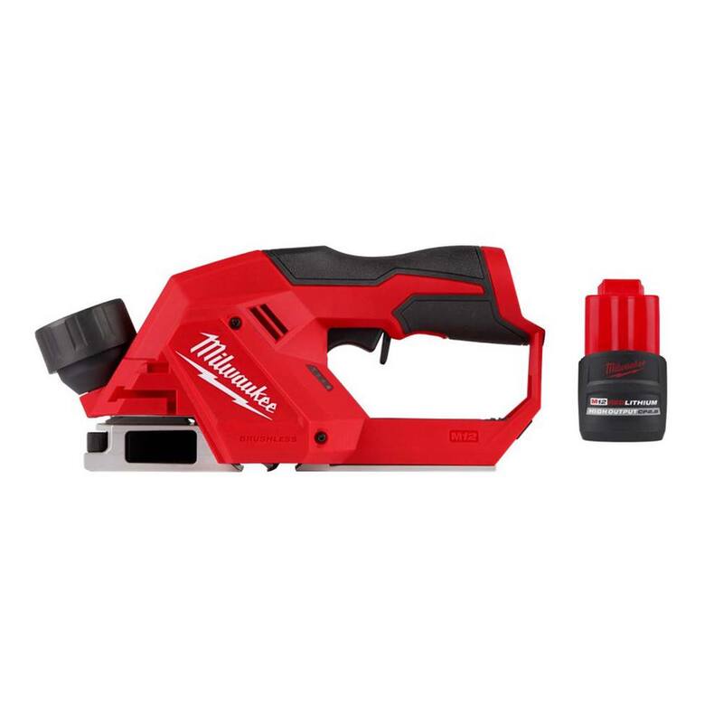 Milwaukee M12 12V Cepillo Inalámbrico 2 pulgadas con Batería de 2.5 Ah de Alto Rendimiento M12 CP - 2524-20-48-11-2425