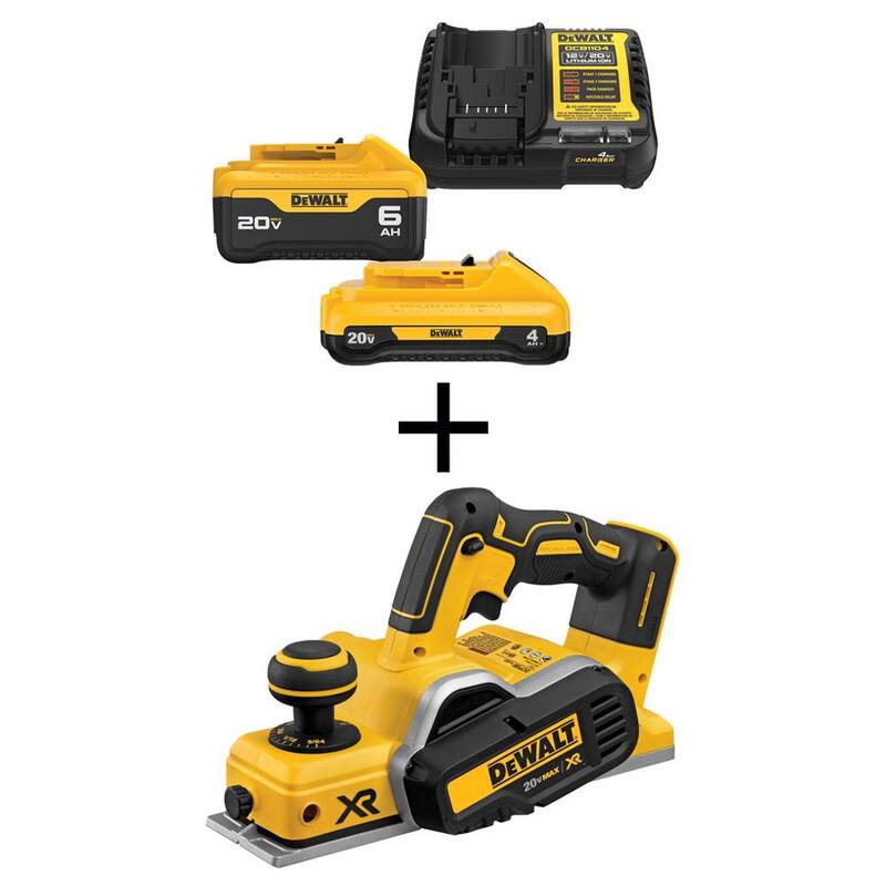 DEWALT 20V MAX XR Lijadora inalámbrica de iones de litio sin escobillas de 3-1/4 pulg. con kit de inicio de 6.0 Ah y 4.0 Ah - DCP580BWCB2460C
