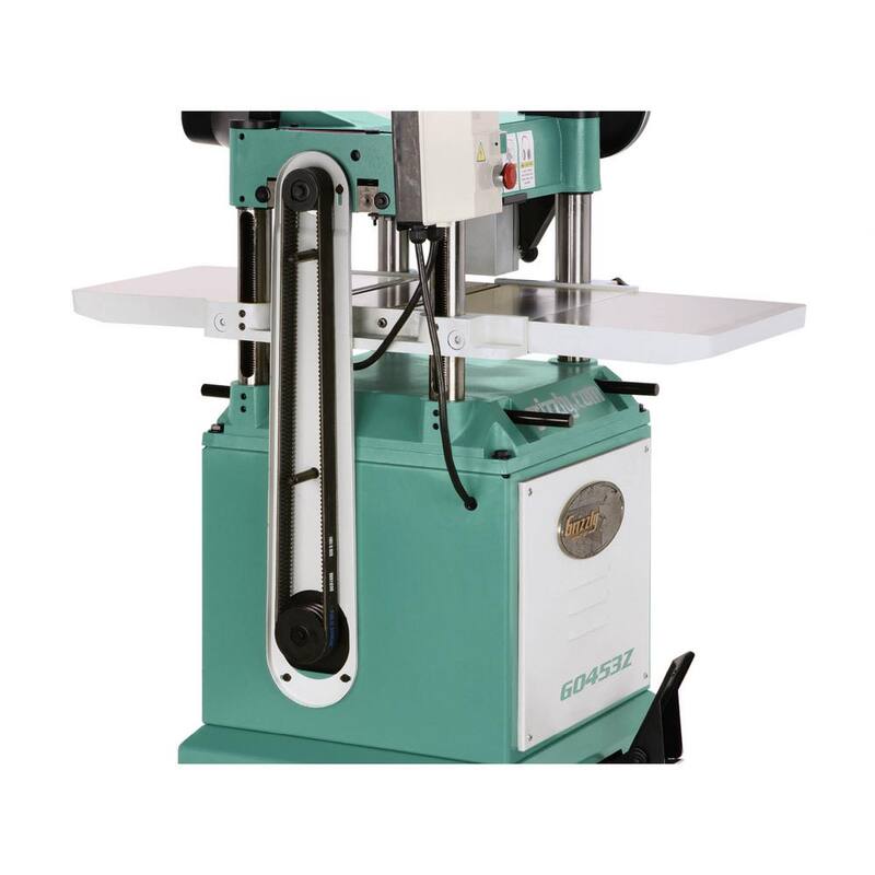 Cepilladora Grizzly Industrial de 15 pulgadas y 3 HP con cabezal de corte espiral - G0453Z