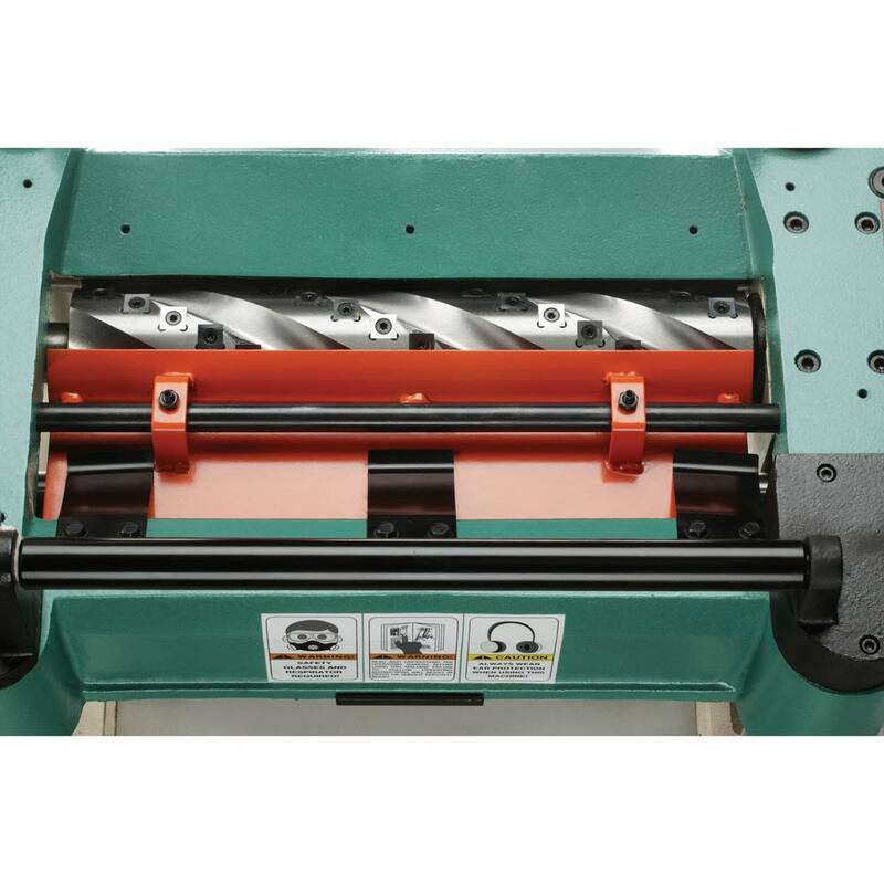 Cepilladora Grizzly Industrial de 15 pulgadas y 3 HP con cabezal de corte espiral - G0453Z