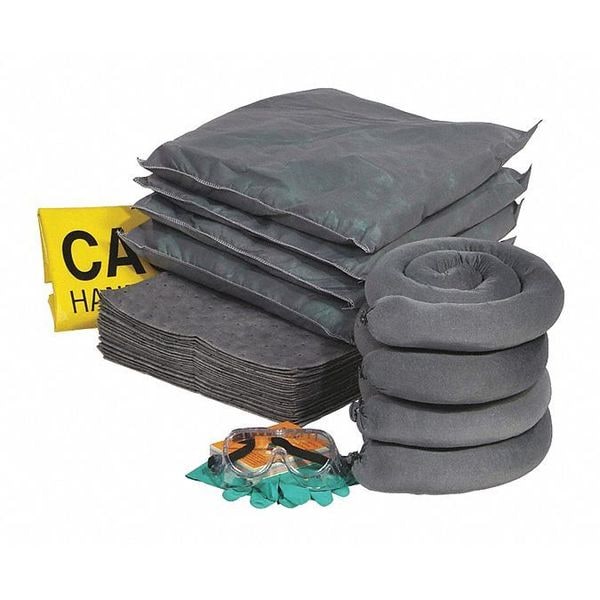 Spilltech Spill Kit Refill, 23 gal Volume Absorbed per Kit, 30 gal Capacity, Box, Clear, 52 - RSPKU-30