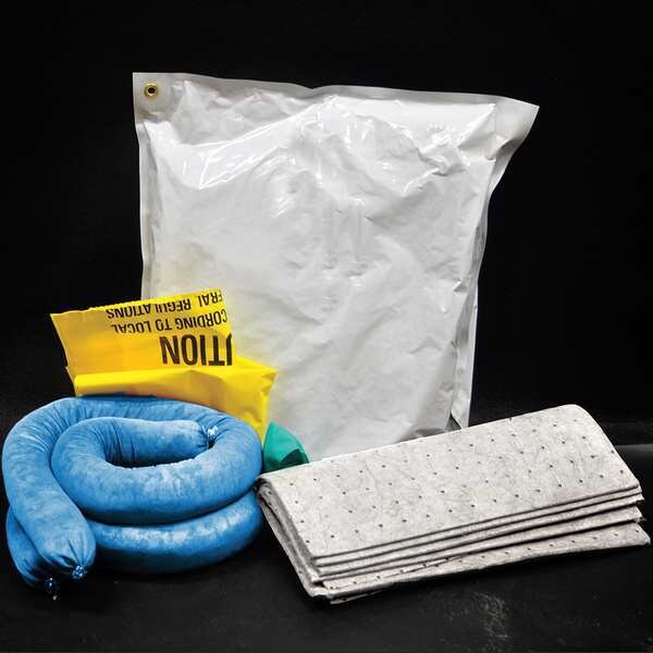 Spilfyter Spill Kit, 3 gal Volume Absorbed per Kit, Bag, Blue, 9 - 311101