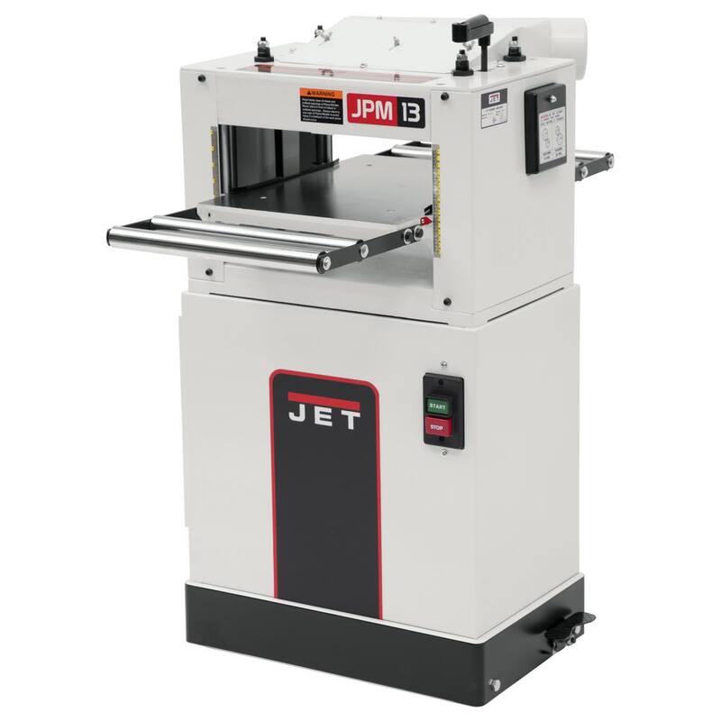 Jet 115/230-Volt JPM-13CS 1.5 HP 13 pulgadas Máquina combinada cepilladora y moldeadora de carpintería CS con soporte cerrado - 708524