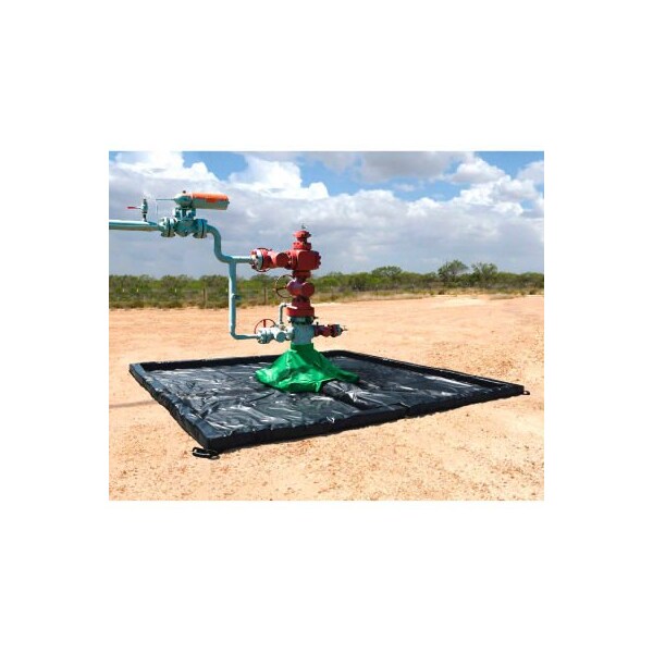 Ultratech UltraTech Ultra-Wellhead Berm, 10' x 10', Copolymer 2000, Black - 8856