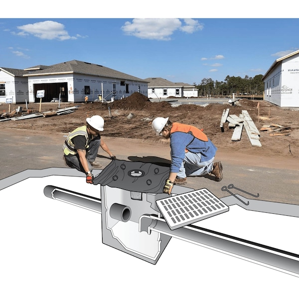 Ultratech Ultra-Drain Guard, Reusable, 32'' x 32'', Regular Flow, 8 Overflow Ports - 9844