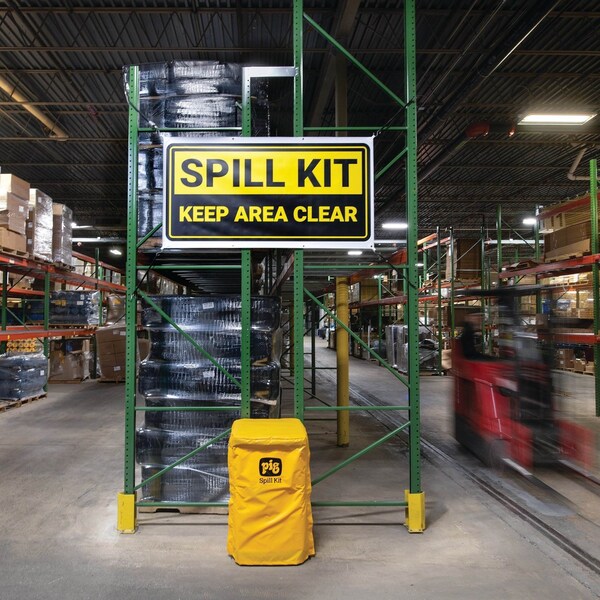 Pig Spill Kit Keep Area Clear Safety Banner - SGN271