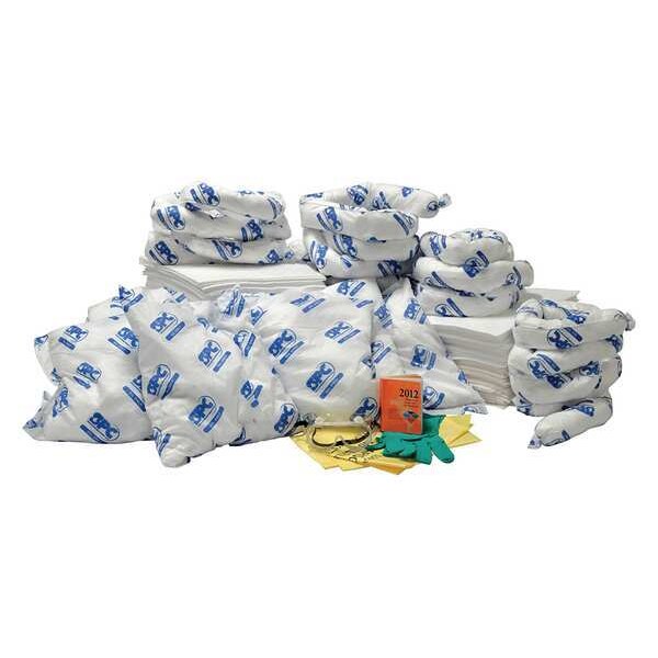 Brady Spill Kit Refill, 63 gal Volume Absorbed per Kit, 65 gal Capacity, Refill, White - SKO65-R