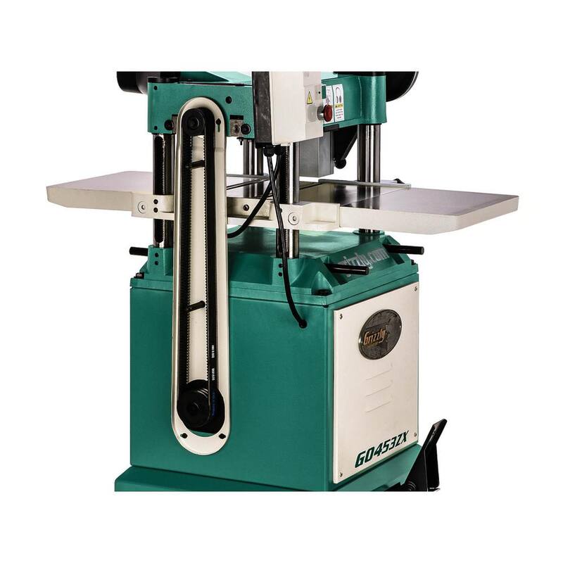 Cepilladora de 15 pulgadas con cabezal cortador en espiral - G0453ZX de Grizzly Industrial