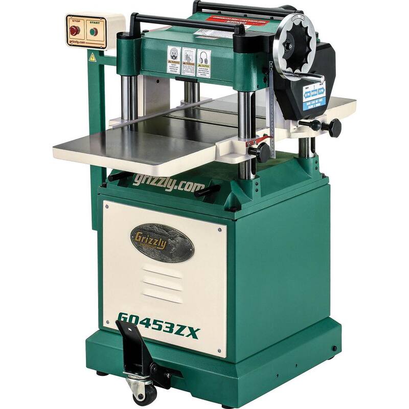 Cepilladora de 15 pulgadas con cabezal cortador en espiral - G0453ZX de Grizzly Industrial