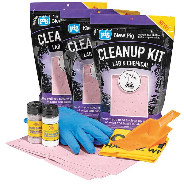 Pig Spill Kit/Station, 76 oz Volume Absorbed per Kit, 0.05 cu ft Capacity, Bag, Purple, 1 - KIT5008