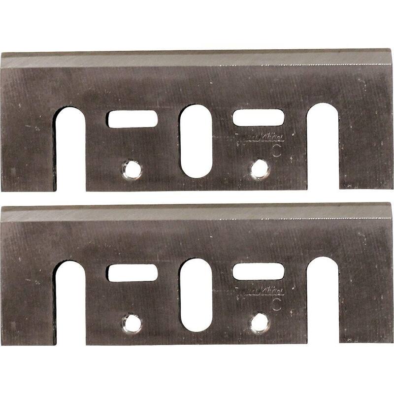 Cuchillas de cepilladora de acero de alta velocidad de 3-1/4 pulg. Makita para uso con cepilladoras de 3-1/4 pulg. - D-46230