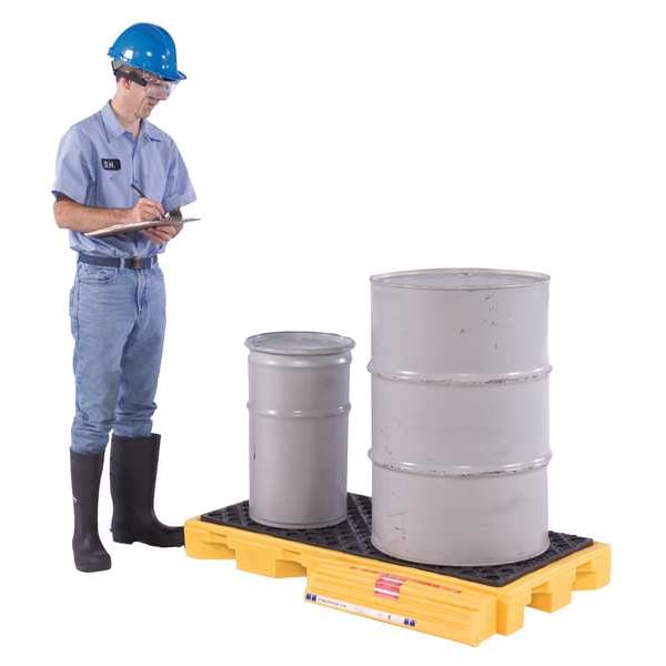 Ultratech Spill Deck, 88 gal Spill Capacity, 2 Drums, 3,000 lb Load Capacity, Polyethylene - 2329