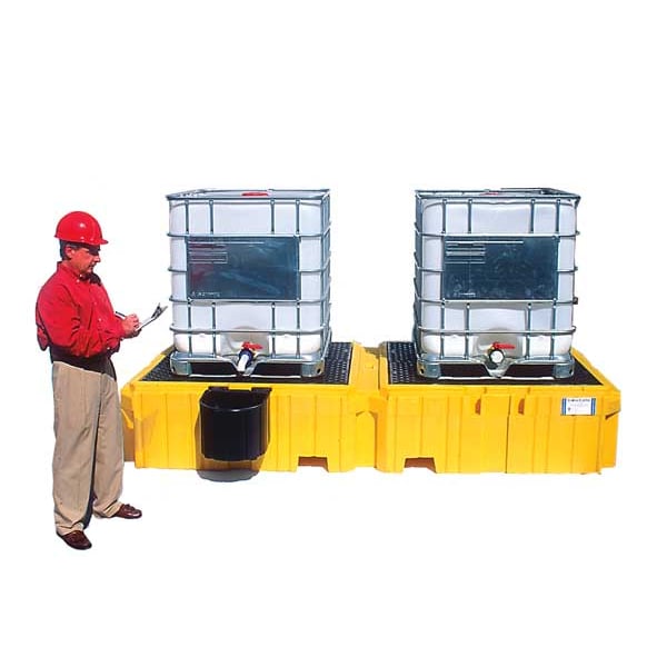 Ultratech Spill Pallet, 535 gal Spill Capacity, 0 Drums, 8,000 lb Load Capacity, Polyethylene - 1140