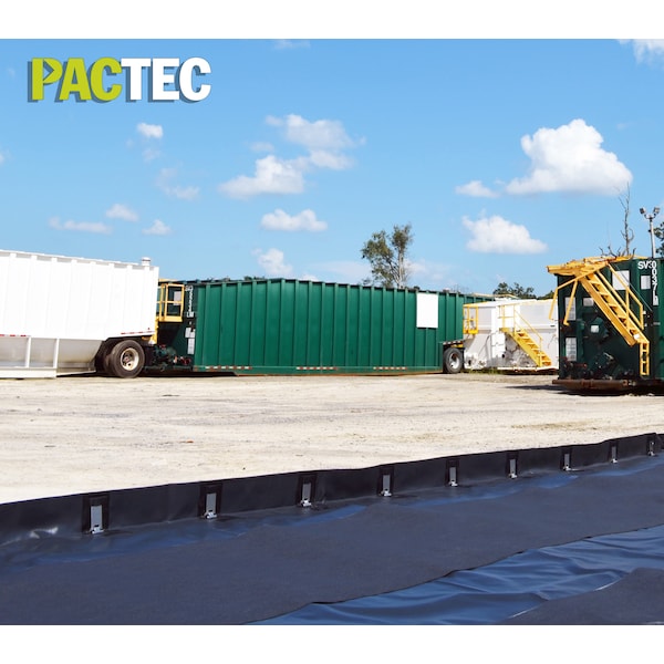 Pactec Vinyl Secondary Containment Berm w/Hinge Brackets, 6x6x6 - IBHV666