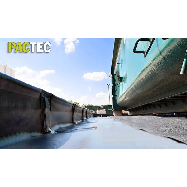Pactec Vinyl Secondary Containment Berm w/Hinge Brackets, 6x6x6 - IBHV666