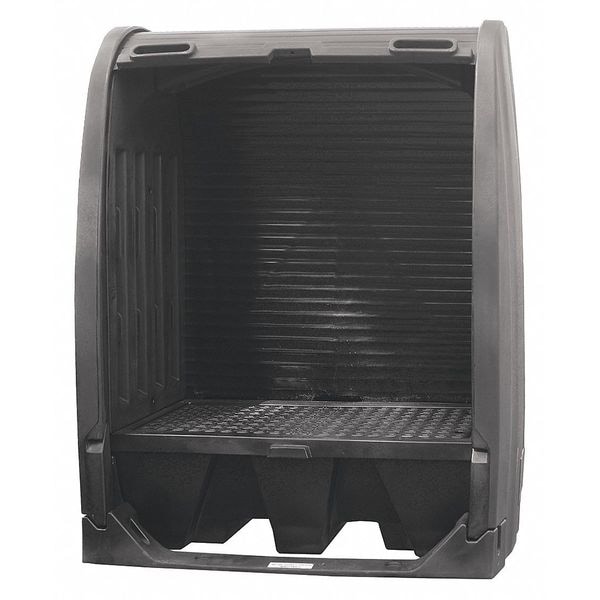 Black Diamond Eco Solutions Spill Pallet, 58 gal Spill Capacity, 2 Drums, 1,000 lb Load Capacity, PVC - 4062-BD