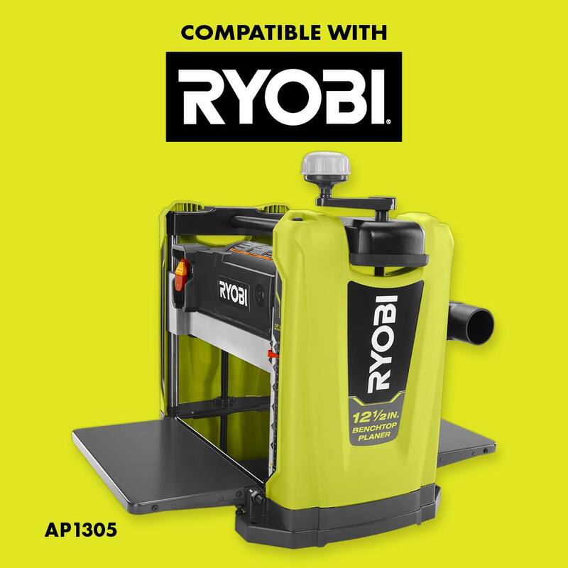 Juego de cuchillas de repuesto para cepillo RYOBI de 12-1/2 pulgadas (2 piezas) - A20201