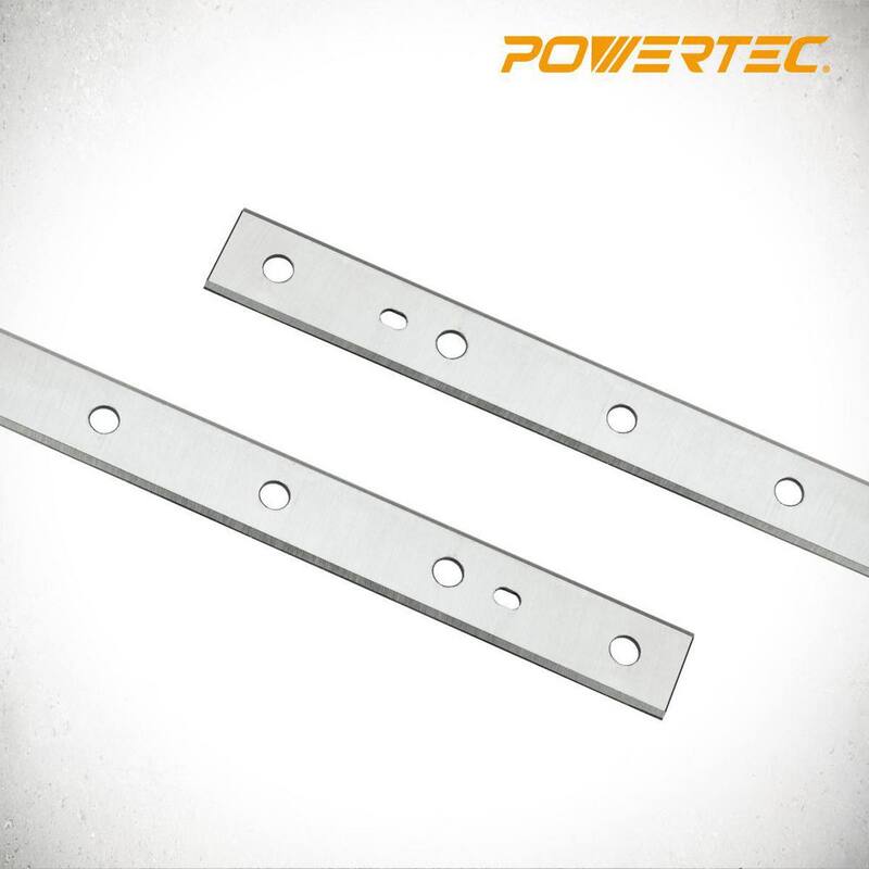 Cuchillas para cepillo de alta velocidad de acero POWERTEC de 12-1/2 pulgadas para DEWALT DW734 (Juego de 3) - 128010