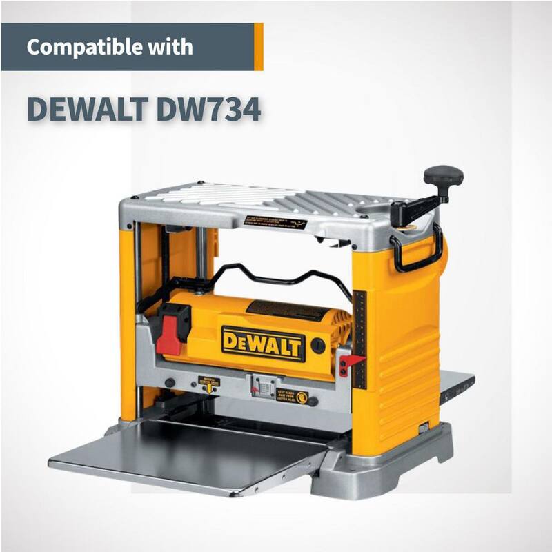 Cuchillas para cepillo de alta velocidad de acero POWERTEC de 12-1/2 pulgadas para DEWALT DW734 (Juego de 3) - 128010