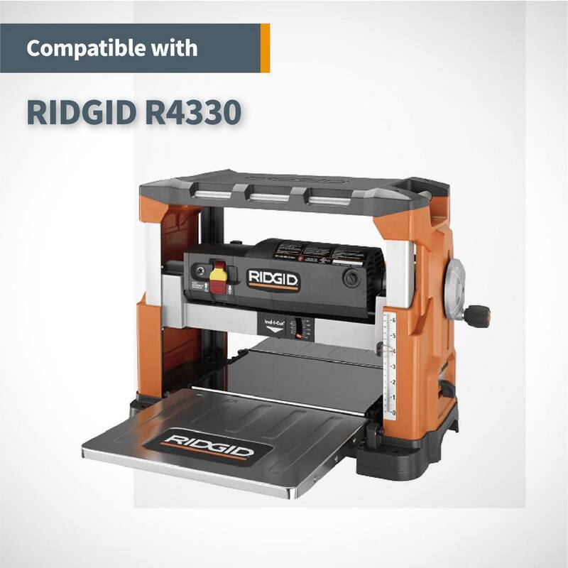 Cuchillas de cepillo de acero de alta velocidad de 13 pulgadas para RIDGID R4330, R4331, TP1300LS (paquete de 6) - 12828-P2