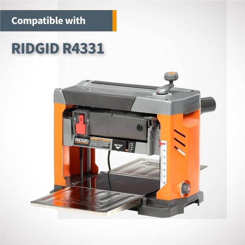 Cuchillas de cepillo de acero de alta velocidad de 13 pulgadas para RIDGID R4330, R4331, TP1300LS (paquete de 6) - 12828-P2