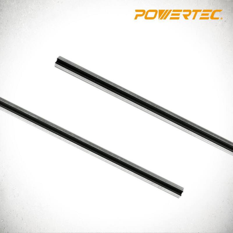 Cuchillas para cepillo de acero de alta velocidad de 12 pulgadas POWERTEC para Makita 2012 / 2012NB (Juego de 2) - 128320