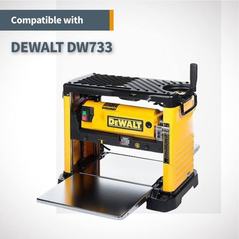 Cuchillas para cepillo de 12-1/2 pulgadas, de acero de alta velocidad, para DEWALT DW733 (Juego de 2) - 128090