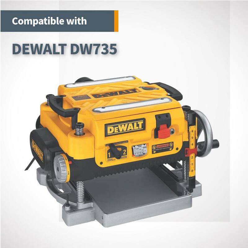 Cuchillas para cepilladora de acero de alta velocidad de 13 pulgadas para DeWalt DW735 (juego de 3) (paquete de 2) - 128000DD